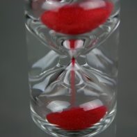 Přesýpací hodiny velké červené 20cm