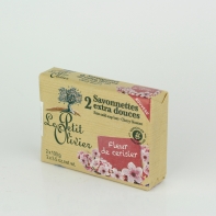 Přírodní mýdlo Le Petit Olivier třešňový květ 2x100g