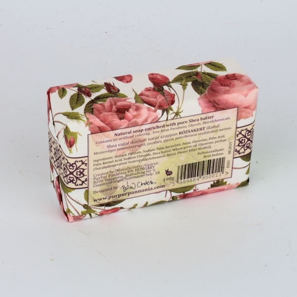 Přírodní mýdlo s bambuckým máslem Purpur Pannónia růže 190g