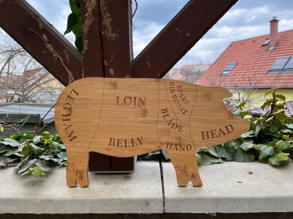 Přírodní prkénko na krájení 49x28cm