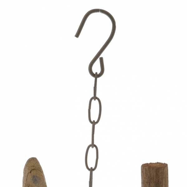 Přírodní svícen se sklem natur