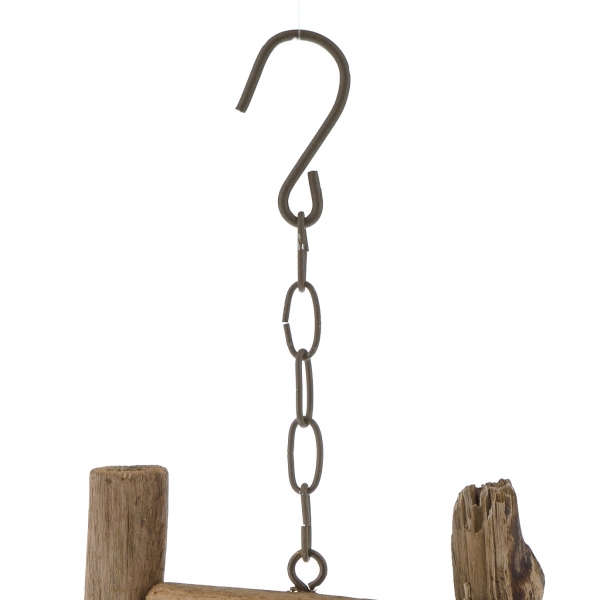 Přírodní svícen se sklem 