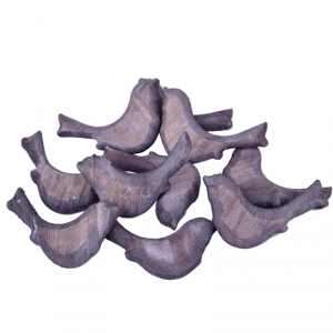 Přízdoba ptáček dřevěný šedý