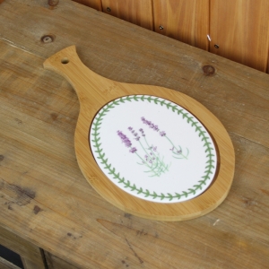 Prkénko s porcelánem Levandule 31cm