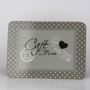Prostírání Café de Paris šedé 29x21cm (sada 2ks)