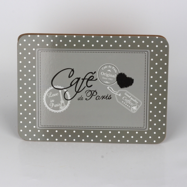 Prostírání Café de Paris šedé 29x21cm (sada 2ks)