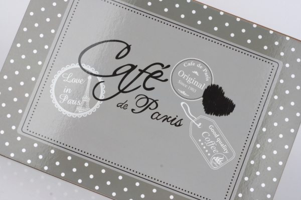 Prostírání Café de Paris šedé 29x21cm (sada 2ks)
