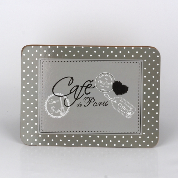 Prostírání Café de Paris šedé 29x21cm (sada 2ks)