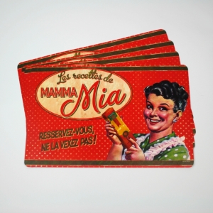 Prostírání červené Mamma Mia 43,5x28cm