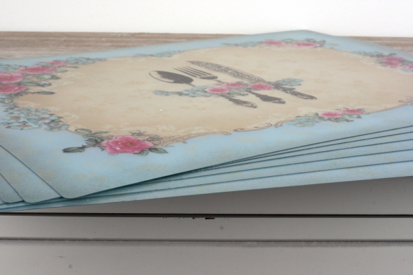 Prostírání na stůl vintage příbory (set 6ks) 45x35cm