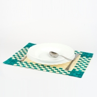 Prostírání přírodní - zelená kostka 40x30cm