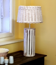 Proutěná lampa 64cm s cylindrem