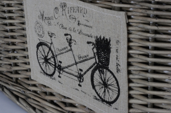 Proutěná truhlice dvojkolo 45x30x34cm