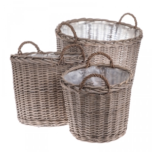 Proutěné koše s PVC sada 3ks