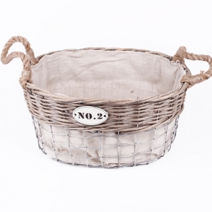 Proutěné koše set 3ks-42 cm , 36 cm a 30cm - VYŘAZENO dek4741