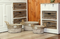 Proutěné koše set 3ks-42 cm , 36 cm a 30cm - VYŘAZENO dek4741