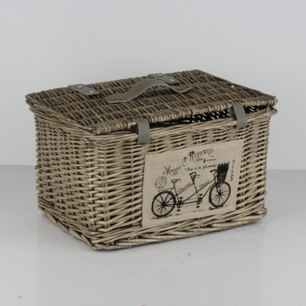 Proutěné truhlice dvojkolo 37x32x28cm