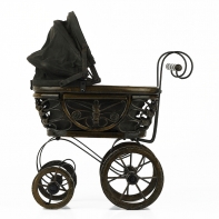 Proutěný kočárek pro panenky 38x20x32cm