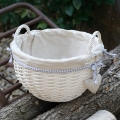 Proutěný koš bílý průměr 40cm