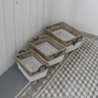 Proutěný koš hranatý (sada 3ks) 35/40/47cm