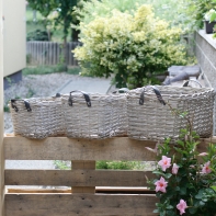 Proutěný koš hranatý střední 46cm