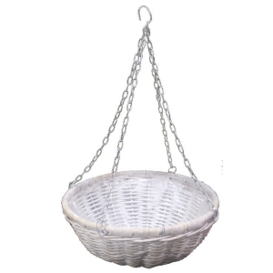 Proutěný koš na květiny závěsný 50cm