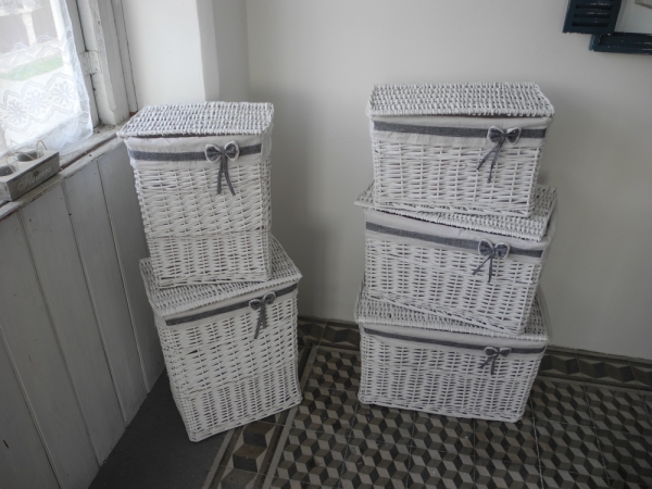 Proutěný koš na prádlo 46x38x27cm