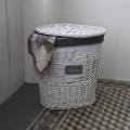 Proutěný koš na prádlo s látkou 57cm