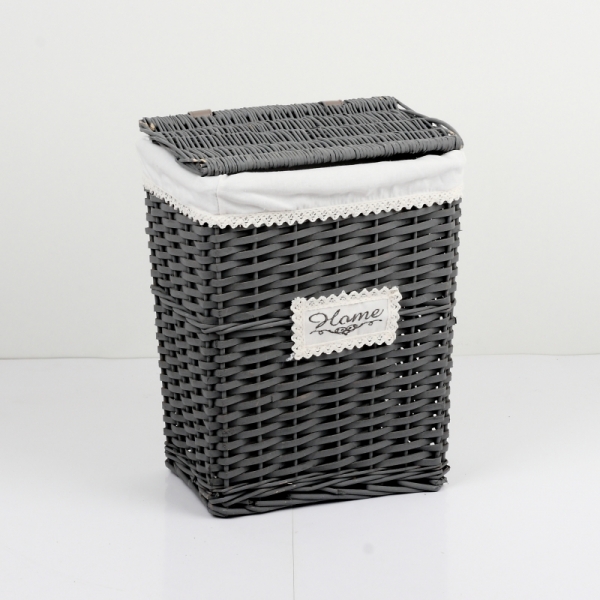 Proutěný koš na prádlo šedý 42x32x24cm II.jakost