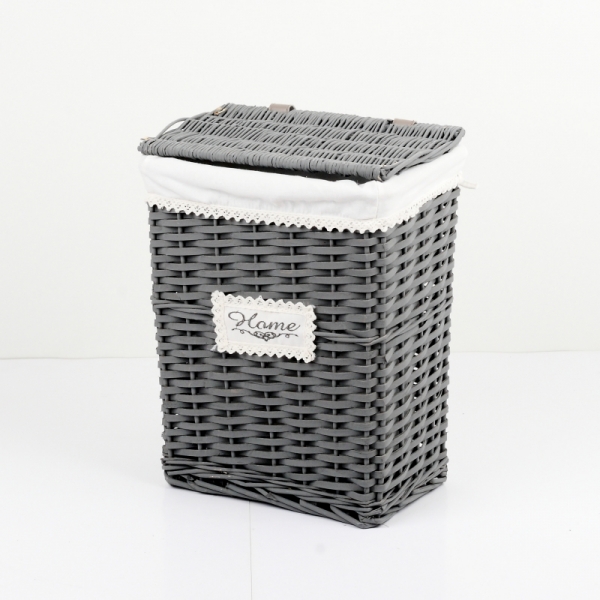 Proutěný koš na prádlo šedý 42x32x24cm II.jakost