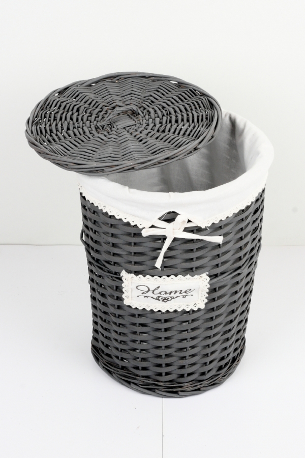Proutěný koš na prádlo tmavý HOME 40cm