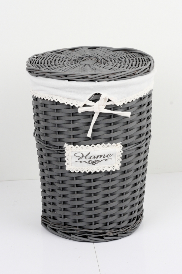 Proutěný koš na prádlo tmavý HOME 40cm