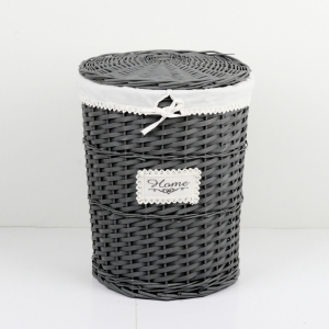 Proutěný koš na prádlo tmavý HOME 49cm