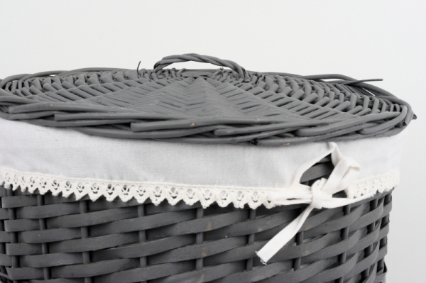 Proutěný koš na prádlo tmavý HOME 49cm