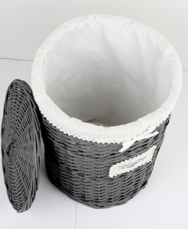 Proutěný koš na prádlo tmavý HOME 49cm