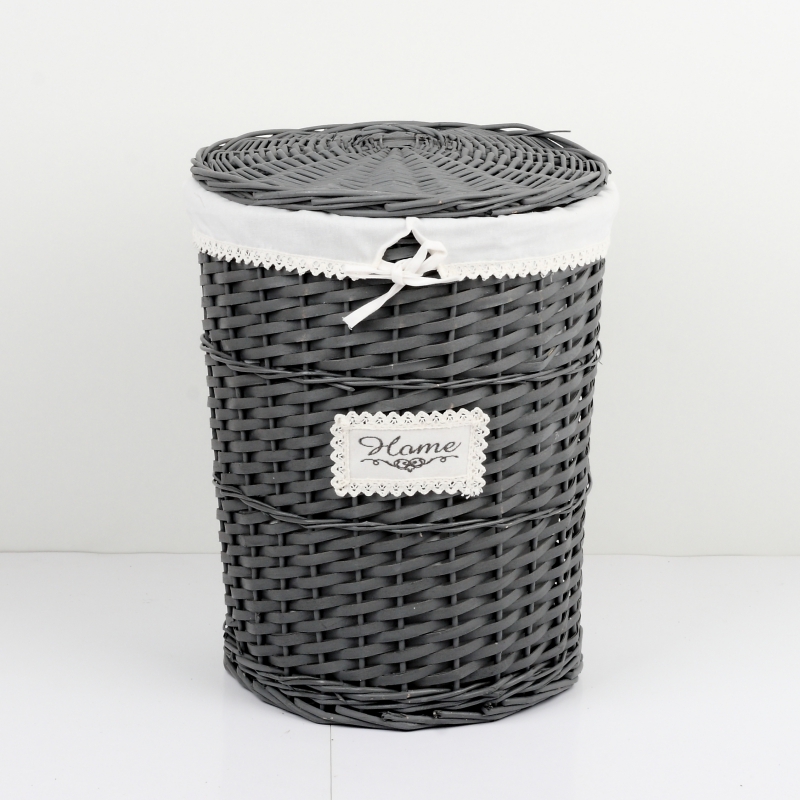 Proutěný koš na prádlo tmavý HOME 49cm