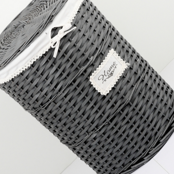 Proutěný koš na prádlo tmavý HOME 58cm