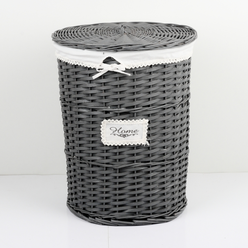 Proutěný koš na prádlo tmavý HOME 58cm