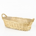 Proutěný koš ovál světlý