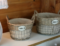 Proutěný koš s číslem kulatý malý 25x16cm