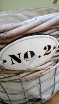 Proutěný koš s číslem kulatý střední 30cm- VYŘAZENO dek4739