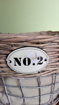 Proutěný koš s číslem kulatý střední 30cm- VYŘAZENO dek4742