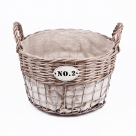 Proutěný koš s číslem kulatý střední 30cm- VYŘAZENO dek4742