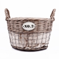Proutěný koš s číslem kulatý střední 30cm