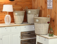 Proutěný koš s číslem vysoký střední 34x36cm