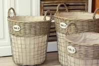 Proutěný koš s číslem vysoký velký 38x40cm