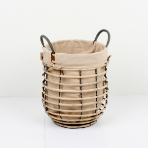 Proutěný koš s látkou 25x33cm