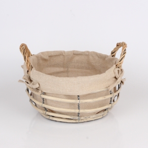 Proutěný koš s látkou 29x20cm