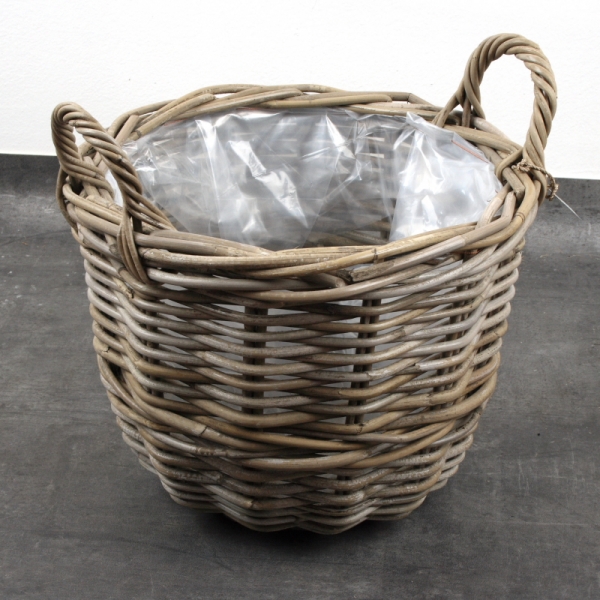 Proutěný koš s uchy na vánoční stromeček 40cm