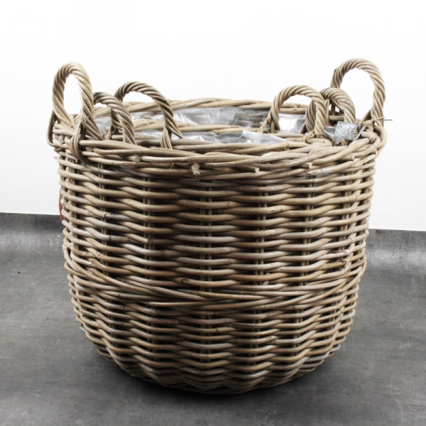 Proutěný koš s uchy na vánoční stromeček 46cm